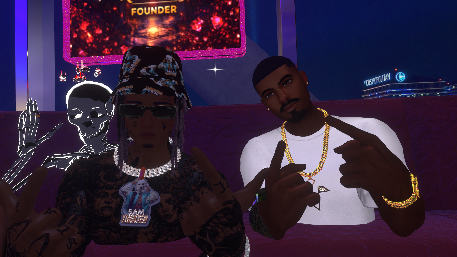Kipp and Settles together in-world in VRChat